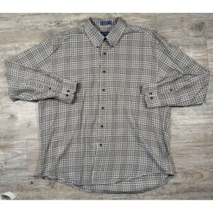 Pendleton Canterbury Cloth Wool/Cotton Long Sleeve Button‎ Down Men's Size XL
